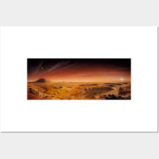 Artwork of Mars surface panoroma (R360/0049) Posters and Art